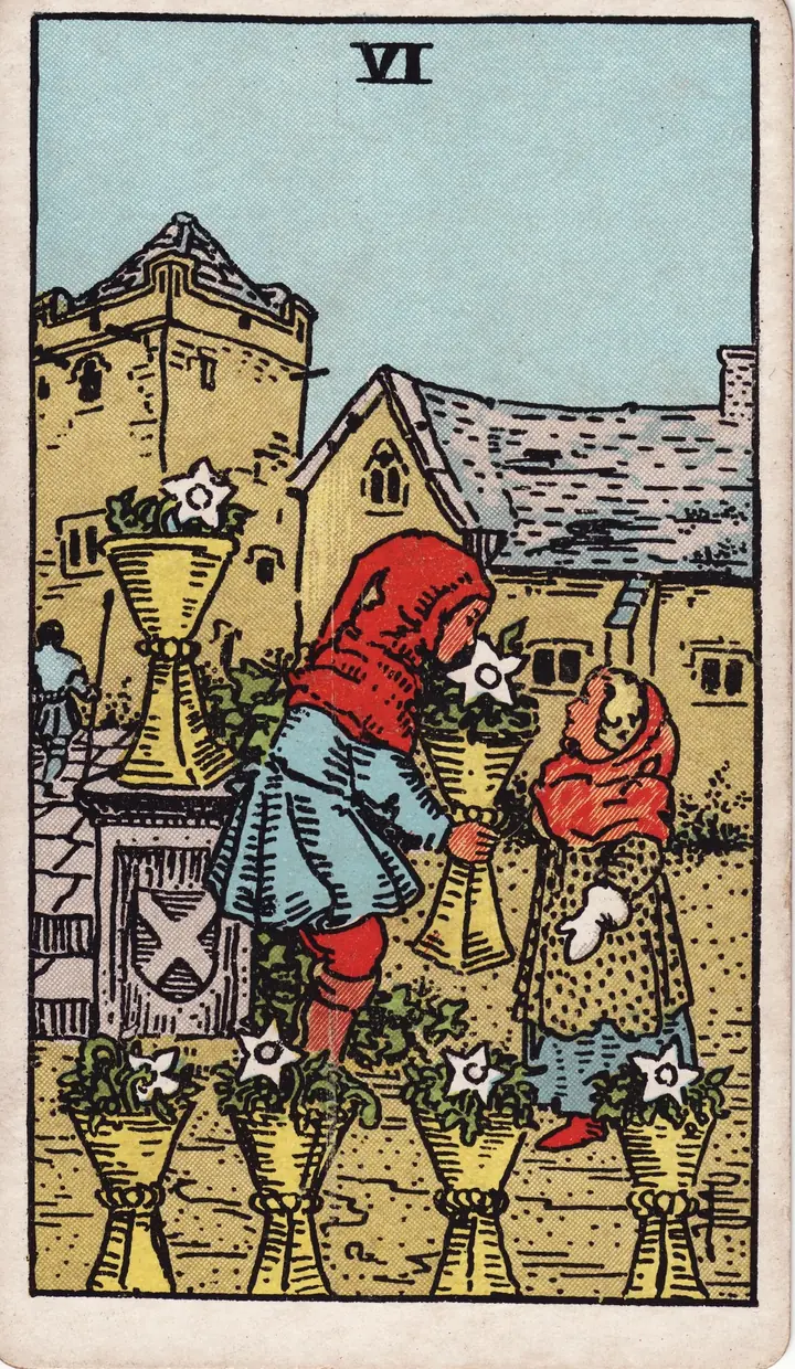 タロットカード「カップの6」（ライダー版）