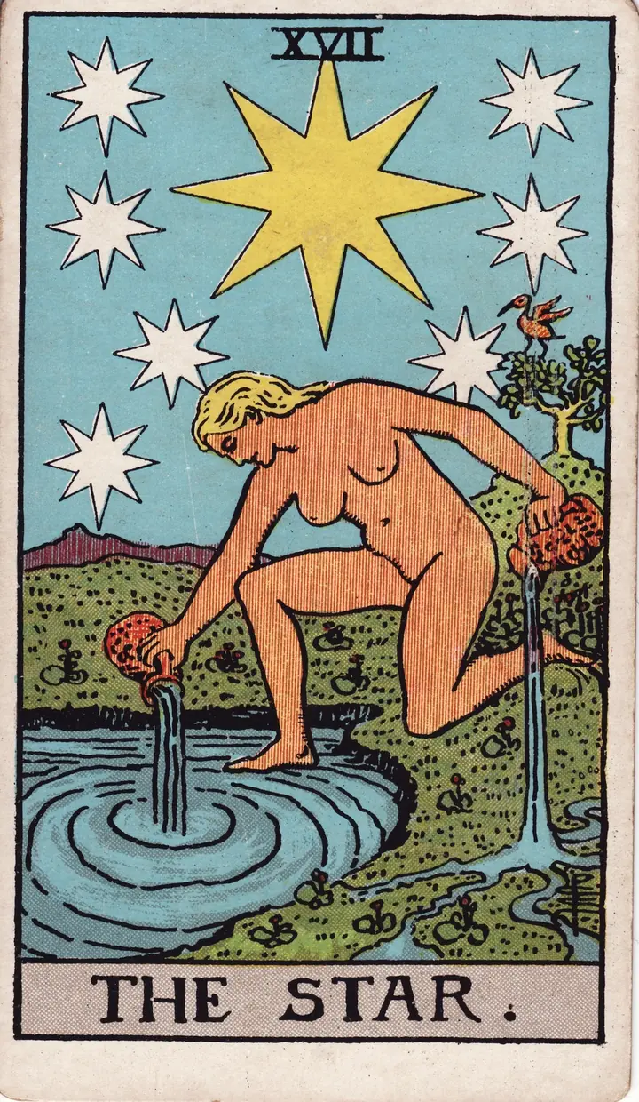 タロットカード「星」（ライダー版）